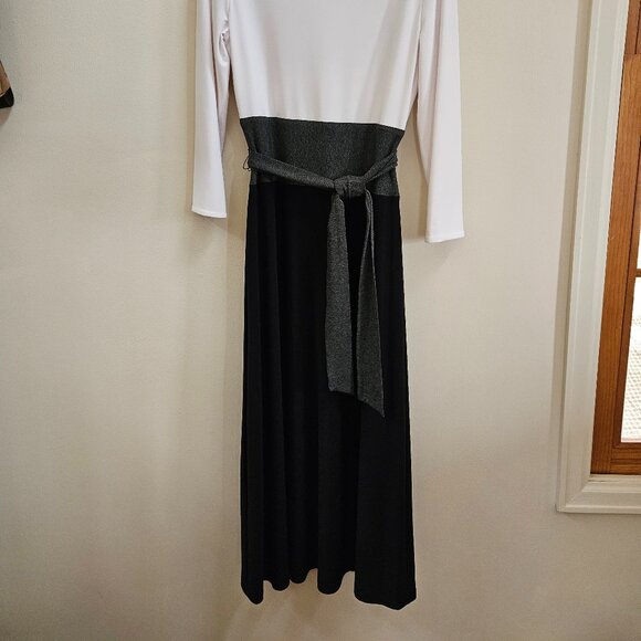 LAUREN Ralph Lauren Black Gray White Color Block Dress Size 2  3/4 Sleeves NWOT - Picture 11 of 14